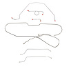 Complete Brake Line Set for 1966 Chevy Malibu Hardtop with Manual Drum Brakes [Stainless Steel] - image 1