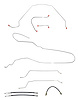 Complete Brake Line & Hose Kit for 1966 Chevy Chevelle, Malibu Hardtop w/Manual Drum Brakes [Stainless Steel] - image 1