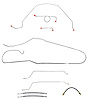 Complete Brake Line & Hose Kit for 1966 Chevy Chevelle, Malibu Z16 or SS Convertible w/Manual Drum Brakes [Stainless Steel] - image 1