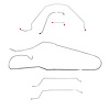 Complete Brake Line Set for 1966 Chevy Chevelle, Malibu Convertible w/Z-16/Super Sport and Power Drum Brakes [Stainless Steel] - image 1