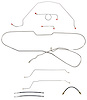 Complete Brake Line & Hose Kit for 1966 Chevy Chevelle, Malibu Z16 or SS Hardtop w/Manual Drum Brakes [Stainless Steel] - image 1