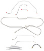Complete Brake Line & Hose Kit for 1966 Chevy Chevelle, Malibu Z16 or SS Hardtop w/Power Drum Brakes [Stainless Steel] - image 1