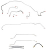 Complete Brake Line & Hose Kit for 1967 Chevy Chevelle, Malibu Convertible w/Power Drum Brakes [Stainless Steel] - image 1