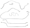 Complete Brake Line Set for 1967 Chevy Chevelle, Malibu Convertible Super Sport with Manual Drum Brakes [Stainless Steel] - image 1