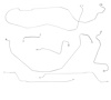 Complete Brake Line Set for 1967 Chevy Chevelle, Malibu Hardtop with Power Drum Brakes [Stainless Steel] - image 1
