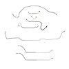 Complete Brake Line Set for 1969 Chevy Chevelle, Malibu Hardtop with Manual Disc Brakes [Stainless Steel] - image 1