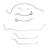 Complete Brake Line Set for 1969 Chevy Chevelle, Malibu Hardtop with Manual Drum Brakes [Stainless Steel] - image 1
