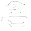 Complete Brake Line Set for 1969 Chevy Chevelle, Malibu Hardtop with Power Disc Brakes [Stainless Steel] - image 1