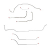Complete Brake Line Set for 1969 Chevy Chevelle, Malibu Hardtop with Power Drum Brakes [Stainless Steel] - image 1