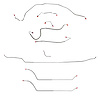 Complete Brake Line Set for 1970 Chevy Chevelle, Malibu Convertible with Manual Disc Brakes [Stainless Steel] - image 1