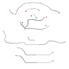 Complete Brake Line Set for 1970 Chevy Chevelle, Malibu  Hardtop with Manual Disc Brakes [Stainless Steel] - image 1