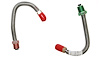 Front Caliper Brake Lines for 1967 Chevy Chevelle/Malibu, El Camino with 1/2 in. Left, 7/16 in. Right Ports [Stainless Steel] - image 1