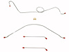 Front Brake Line Set for 1957 Chevrolet & GMC Series II 3100, 1/2-Ton Trucks [3-PC, Stainless Steel] - image 1