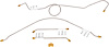 Front Brake Line Set for 1963-1966 Chevy C10, GMC C1500 2WD Trucks with Standard Brakes [4-PC, Stainless Steel] - image 1