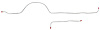 Rear Axle Brake Line Set for 1951-1955 Chevrolet & GMC Series I, 1/2-Ton Trucks [2-PC, Stainless Steel] - image 1