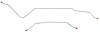 Rear Axle Brake Line Set for 1967-1970 Chevy C10 & GMC C1500 2WD Trucks with 6-Lug Axles/Coil-Springs [2-PC, Stainless Steel] - image 1