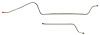 Rear Axle Brake Line Set for 1967-1972 Chevy C10/C20, GMC C1500/C2500 2WD w/8-Lug Axles, Coil-Springs, Line Armor [Stainless] - image 1