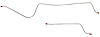 Rear Axle Brake Line Set for 1967-1972 Chevy C10/C20, GMC C1500/C2500 2WD Truck w/8-Lug Dana Axle/Coil-Springs [Stainless Steel] - image 1