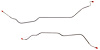 Rear Axle Brake Line Set for 1971-1972 Chevy C10 & GMC C1500 2WD 1/2-Ton w/5-Lug Axles/Leaf-Springs [2-PC, Stainless Steel] - image 1