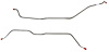 Rear Axle Brake Line Set for 1971-1972 Chevy C20 & GMC C2500 2WD 3/4-Ton w/8-Lug Axles/Leaf-Springs [2-PC, Stainless Steel] - image 1