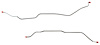 Rear Axle Brake Line Set for 1971-1972 Chevy K10 & GMC K1500 4WD 1/2-Ton w/5-Lug Axles/Leaf-Springs [2-PC, Stainless Steel] - image 1