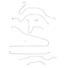 Complete Brake Line Set for 1963-1966 Chevy C10, GM C1500 Trucks with Power brakes/Long Bed [Stainless Steel] - image 1