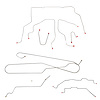 Complete Brake Line Set for 1995-1998 GM 1500 Extended Cab 4WD Trucks with Short Bed [Stainless Steel] - image 1