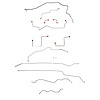 Complete Brake Line Set for 2000-2004 Chevy S10 2WD Extended Cab Truck w/Short Bed/All-Wheel ABS [Stainless Steel] - image 1