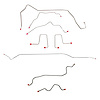 Complete Brake Line Set for 1998-2000 Chevy S10, Blazer, GMC Sonoma, Jimmy 4WD, 4-Door Trucks with Rear Disc [Stainless Steel] - image 1