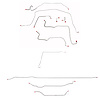 Complete Brake Line Set for 1971-1972 Chevy K10, GM C1500 2WD Trucks w/Standard Brakes/Short Bed/Coil/5-Lug [Stainless Steel] - image 1