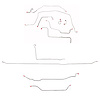 Complete Brake Line Set for 1971-1972 Chevy K10, GM C1500 2WD Trucks w/Power Brakes/Long Bed/Coil/5-Lug [Stainless Steel] - image 1