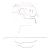 Complete Brake Line Set for 1971-1972 Chevy K10, GM C1500 2WD Trucks w/Power Brakes/Short Bed/Coil/5-Lug [Stainless Steel] - image 1