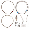 Quick-Fix Complete Fuel Line Kit for 1988-1995 GM K1500, K2500, K3500 Reg. Cab Short Bed Trucks w/V8 Engine [Braided Stainless] - image 1