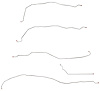 Front Brake Line Set for 2001-2007 Chevy Silverado 2500HD/3500, GMC Sierra 2500HD/3500 Trucks [5-PC, Stainless Steel] - image 1
