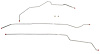 Intermediate Brake Line Set for 1998-2000 Chevy S-10, GMC Sonoma Extended Cab Trucks with Short Bed [Stainless Steel] - image 1