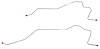 Rear Axle Brake Line Set for Select 2007-2008 Chevy Silverado, GMC Sierra Trucks with Rear Drum/No-TCS [Stainless Steel]