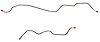 Rear Axle Brake Line Set for 1997-2004 Chevy S-10, GMC Sonoma with Rear Drum Brakes [Stainless Steel] - image 1