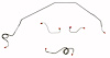 Front Brake Line Set for 1971-1973 Chevrolet Nova with Power Disc Brakes [4-PC, Stainless Steel] - image 1