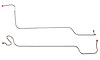 Transmission Oil Cooler Lines for 1968-1969 Chevrolet Nova w/TH350/400 Trans. - 12 in. Port Spacing [Stainless Steel] - image 1