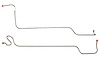 Transmission Oil Cooler Lines for 1970-1972 Chevrolet Nova w/TH350/400 Trans. - 8 in. Port Spacing [Stainless Steel] - image 1