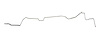 Main Front-to-Rear Fuel Line for 1970-1972 Pontiac GTO, Lemans, Tempest w/Convertible/Emission [3/8 in. O.D., Stainless Steel] - image 1
