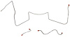 Front Brake Line Set for 1964-1965 Pontiac GTO, Lemans, Tempest w/Manual Drum [Stainless Steel] - image 1
