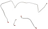 Front Brake Line Set for 1966 Pontiac GTO, Lemans, Tempest with Power Drum Brakes [5-PC, Stainless Steel] - image 1