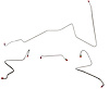 Front Brake Line Set for 1967 Oldsmobile Cutlass with Manual Drum [4-PC, Stainless Steel] - image 1