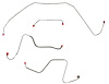Front Brake Line Set for 1967 Buick Skylark, GS with Manual Drum [4-PC, Stainless Steel] - image 1