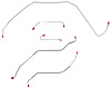 Front Brake Line Set for 1967 Buick Skylark, GS with Power Disc/7/16 in. port [4-PC, Stainless Steel] - image 1