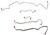 Front Brake Line Set for 1968 Pontiac Lemans with Manual Disc [4-PC, Stainless Steel] - image 1