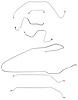 Complete Brake Line Set for 1967 Buick Skylark, GS w/Convertible/Manual Drum [Stainless Steel] - image 1
