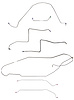 Complete Brake Line Set for 1967 Buick Skylark, GS w/Hardtop/Power Drum [Stainless Steel] - image 1