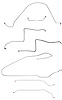 Complete Brake Line Set for 1967 Buick Skylark, GS w/Convertible/Power Drum [Stainless Steel] - image 1